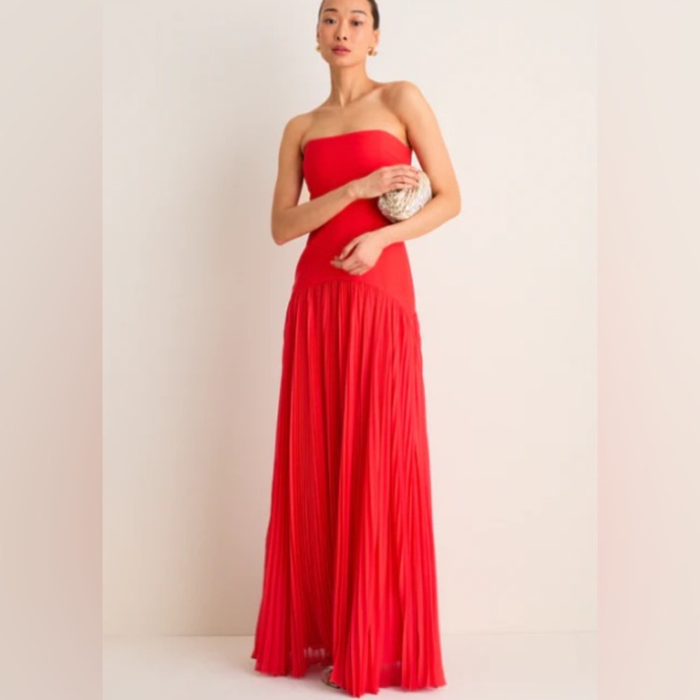 Alexis NWOT Sunniva Strapless Pleated Gown - Picture 4 of 15